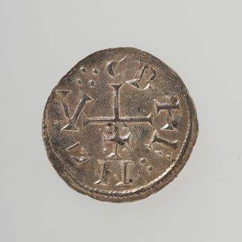 1 coin : silver.Obverse: CNVT REX around patriarchal crossReverse: CVNNETTI around small cross