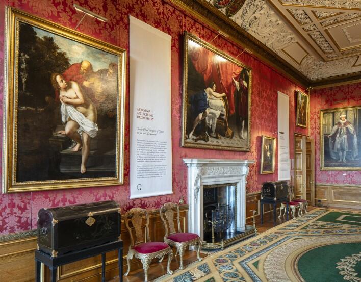 A new display of paintings by Artemisia and Orazio Gentileschi,in the Queen’s Drawing Room at Windsor Castle
