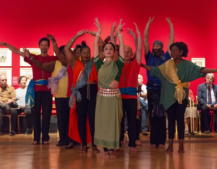 community group performing Indian dance