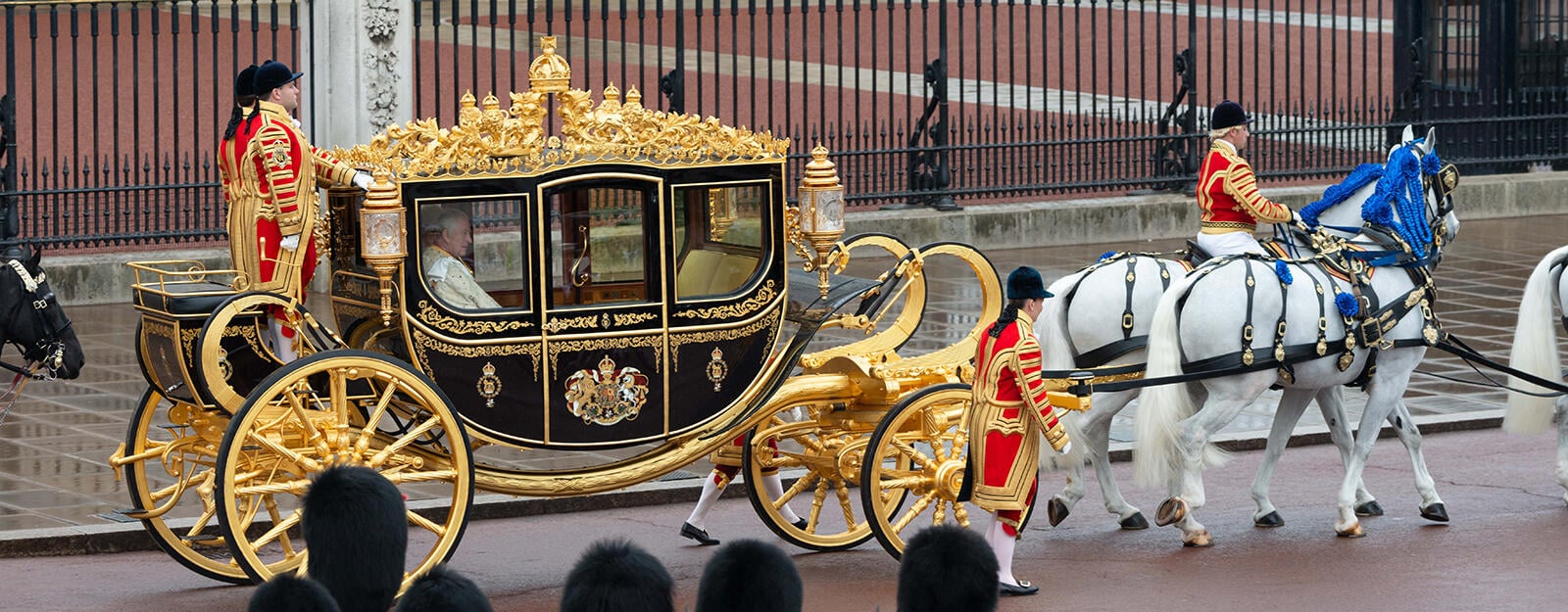 The Diamond Jubilee State Coach during the Coronation of King Charles III