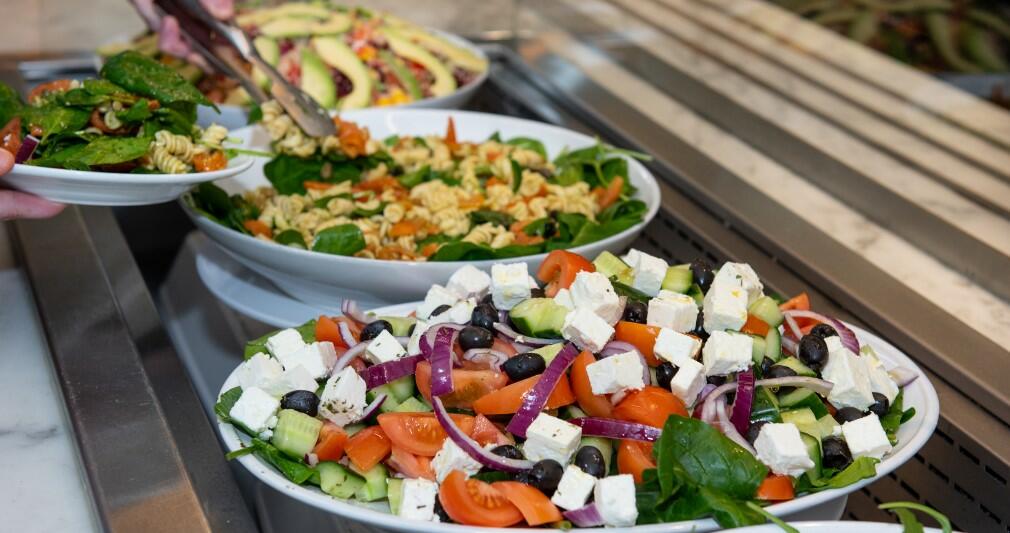 Salads in the Cafe at the Palace