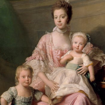 Queen Charlotte with her two Eldest Sons, Allan Ramsey