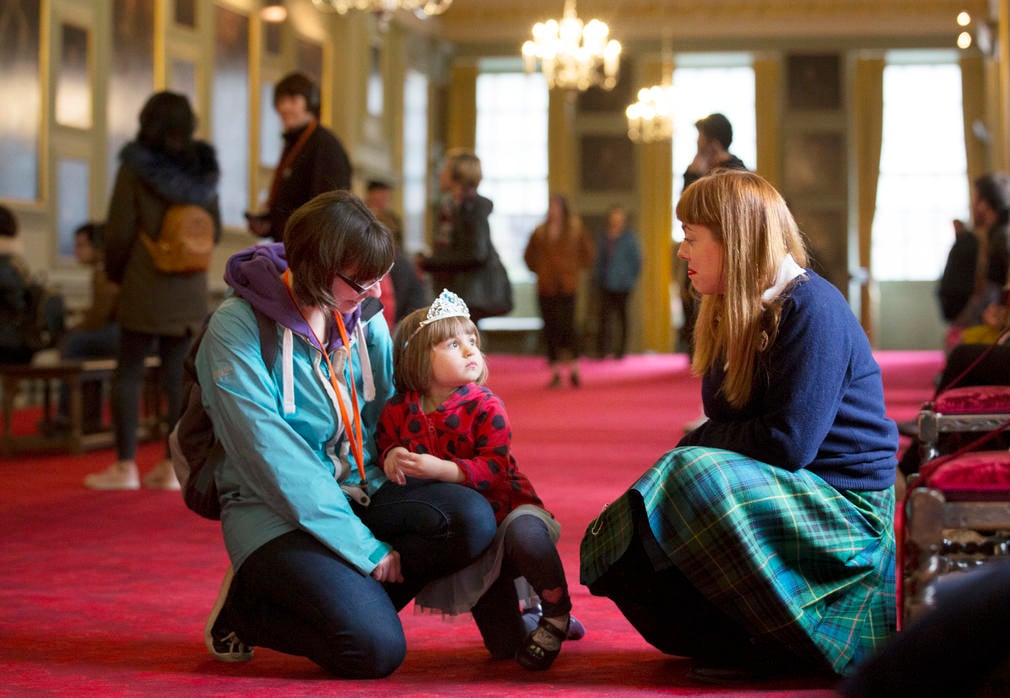 Family visit to the Palace of Holyroodhouse