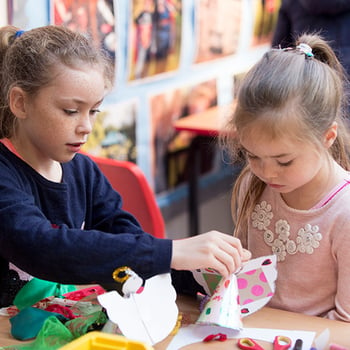 Children with craft activities at Windsor Castle