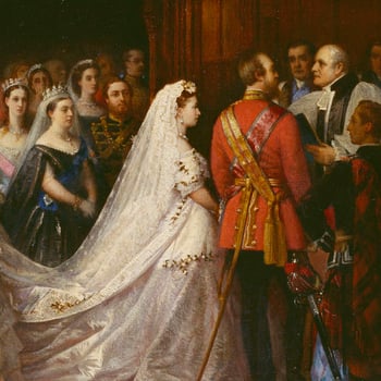 Detail showing the Marriage of Princess Helena, 5 July 1866