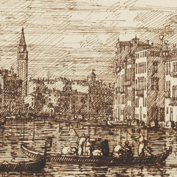 Drawing of the lower section of the Grand Canal, Venice